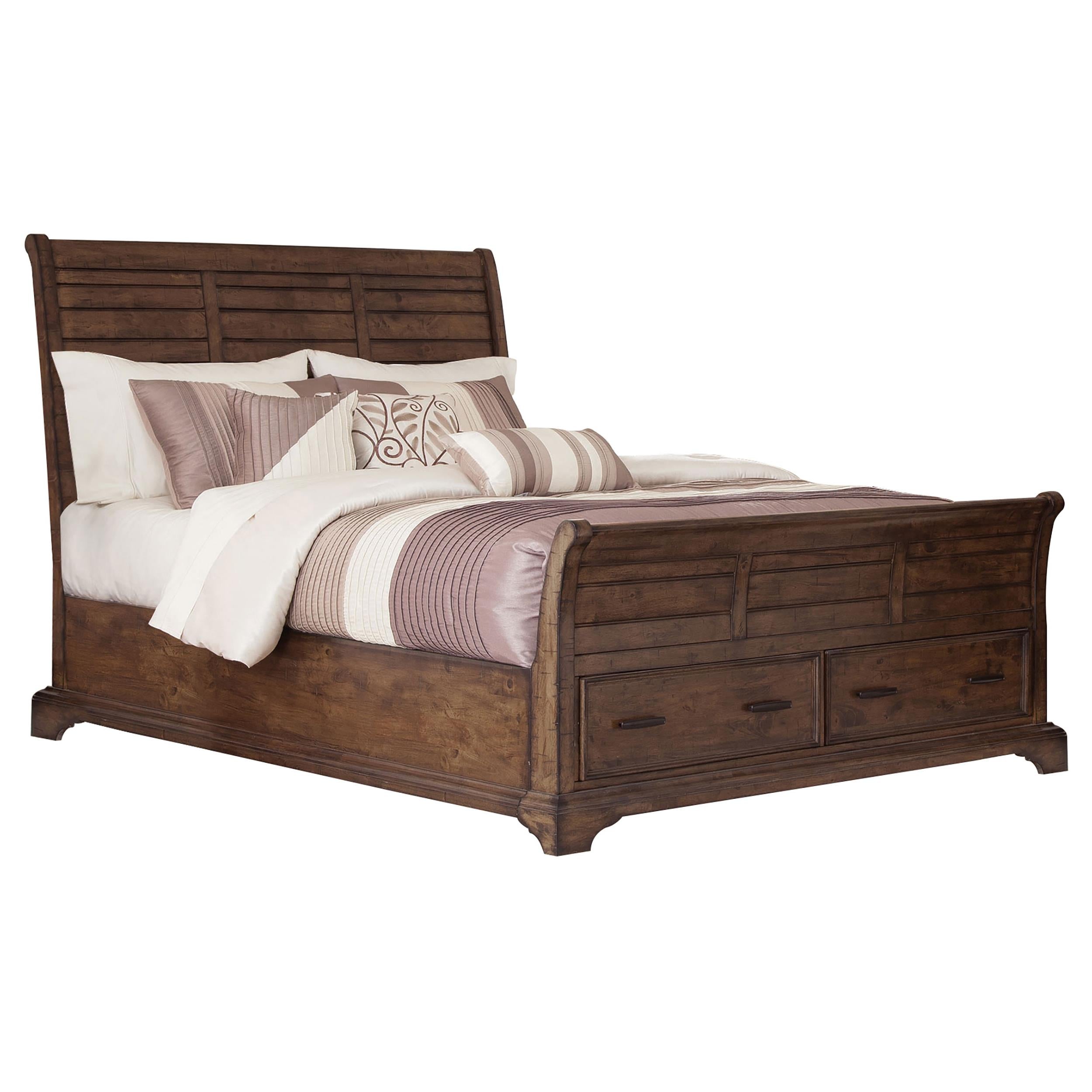 Elk Grove Eastern King Storage Bed Vintage Bourbon image