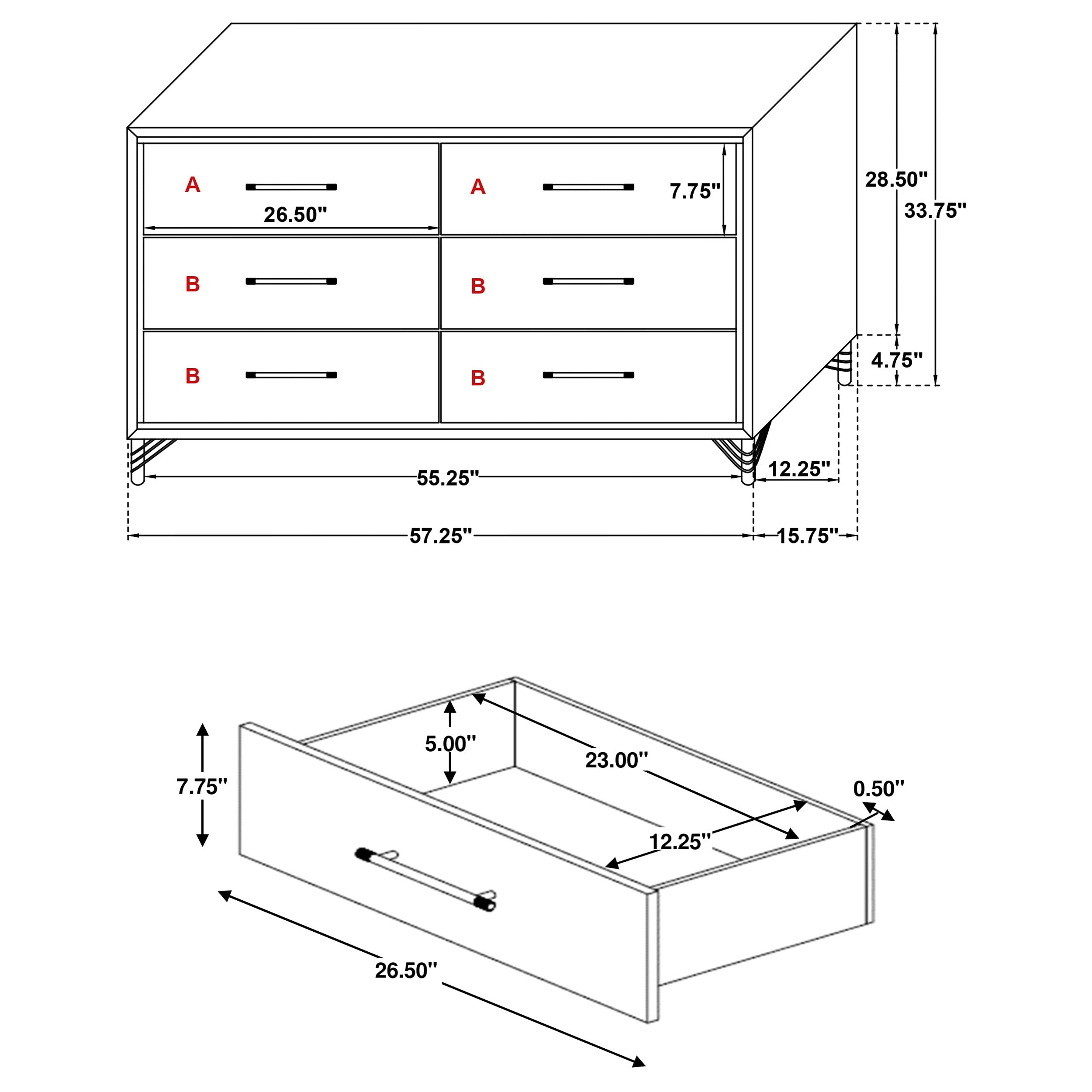 Lucia 5 Pc Bedroom Set