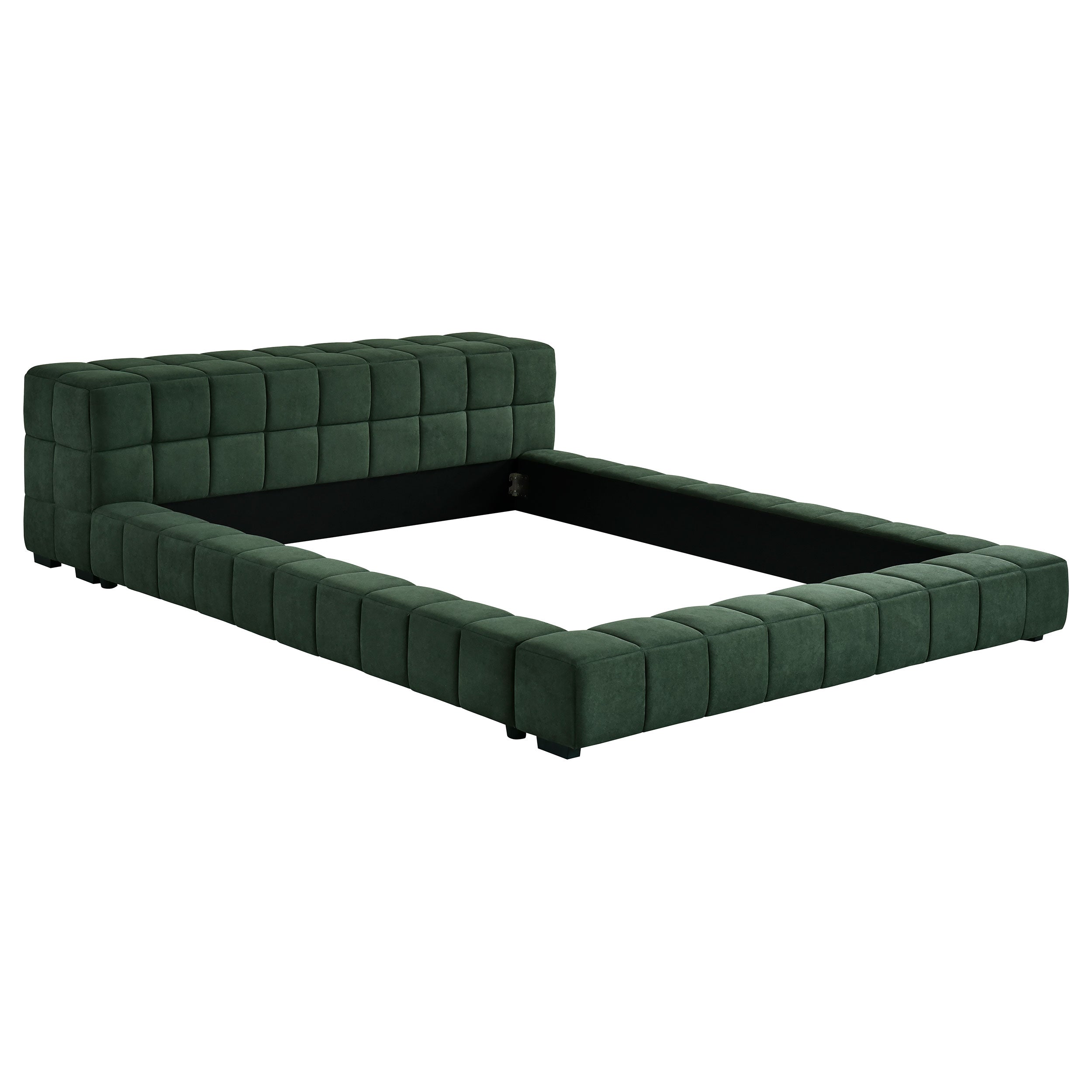 Trinity California King, E.king, Queen, & Full Bed Green & Light Taupe