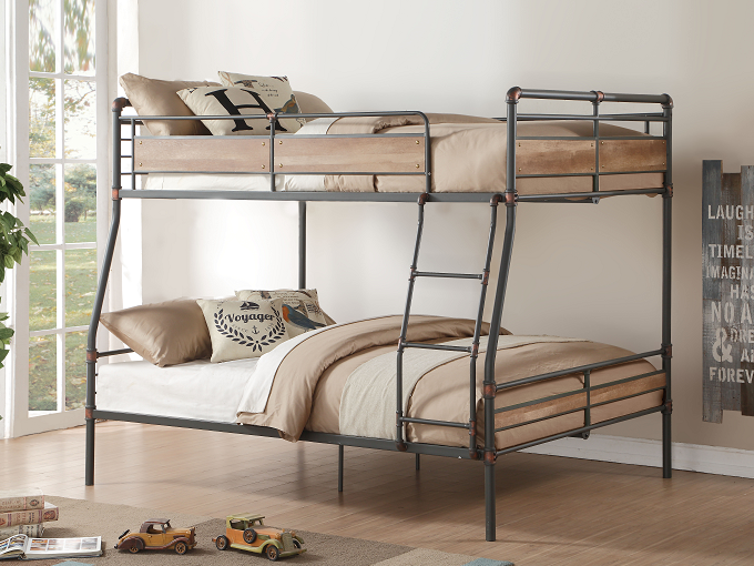 Brantley II Sandy Black & Dark Bronze Hand-Brushed Full XL/Queen Bunk Bed image