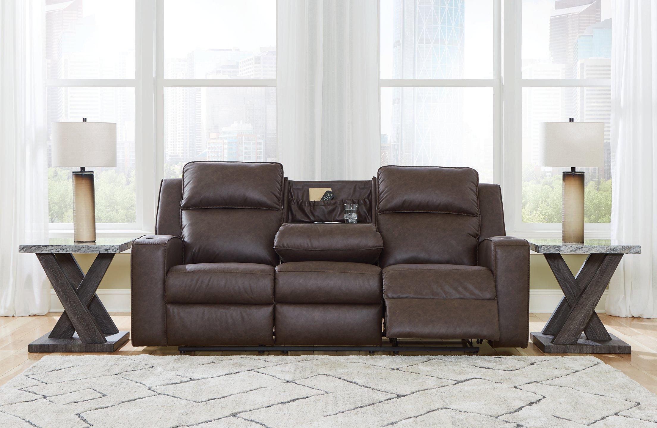 Lavenhorne Reclining Sofa with Drop Down Table