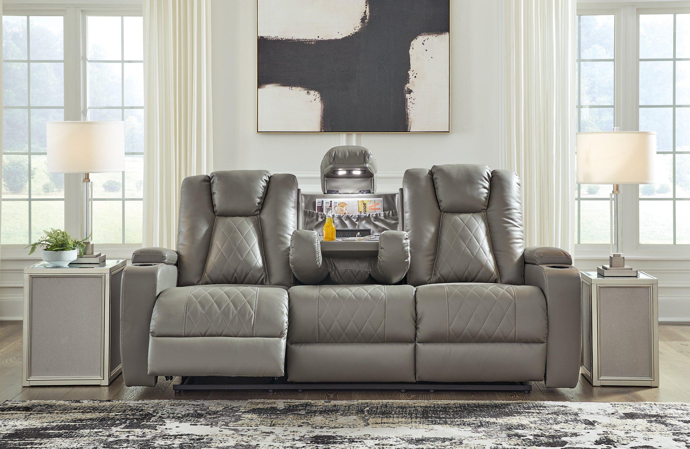 Mancin Reclining Sofa with Drop Down Table