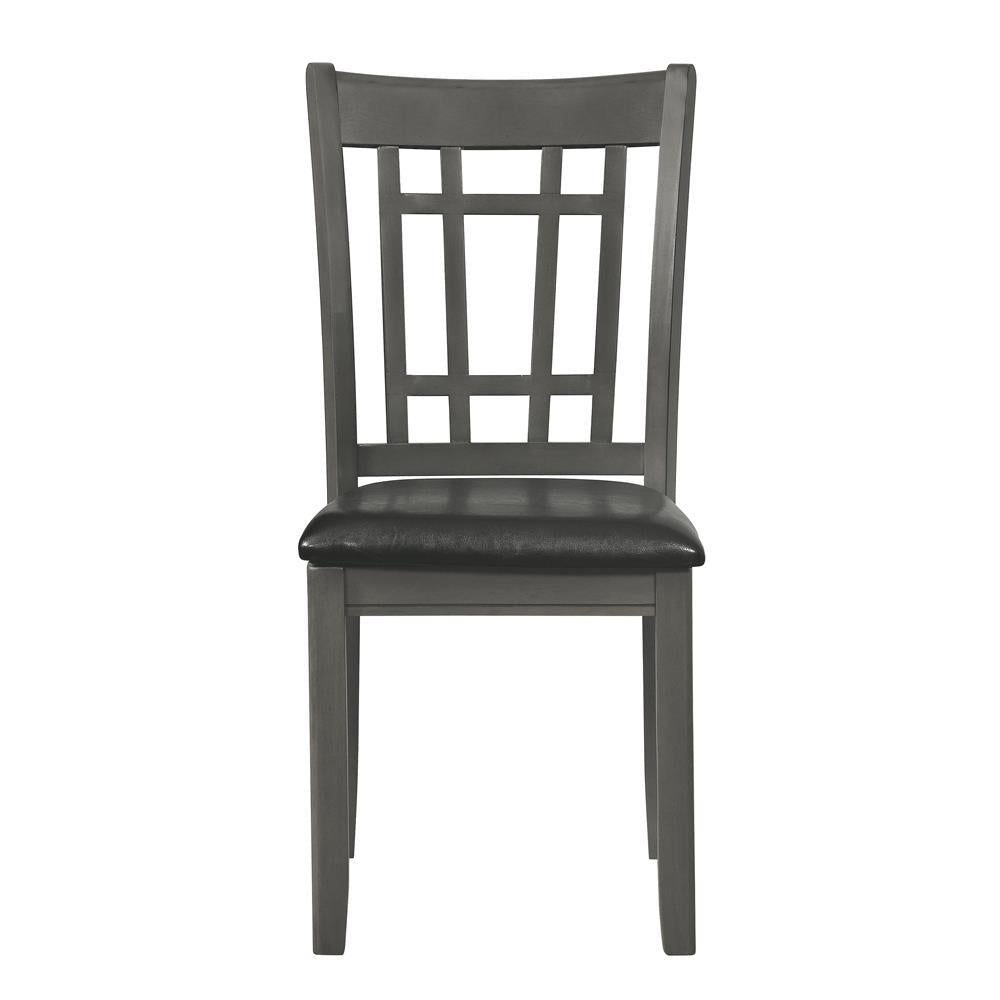 Lavon Padded Dining Side Chairs Medium Grey and Black (Set of 2)