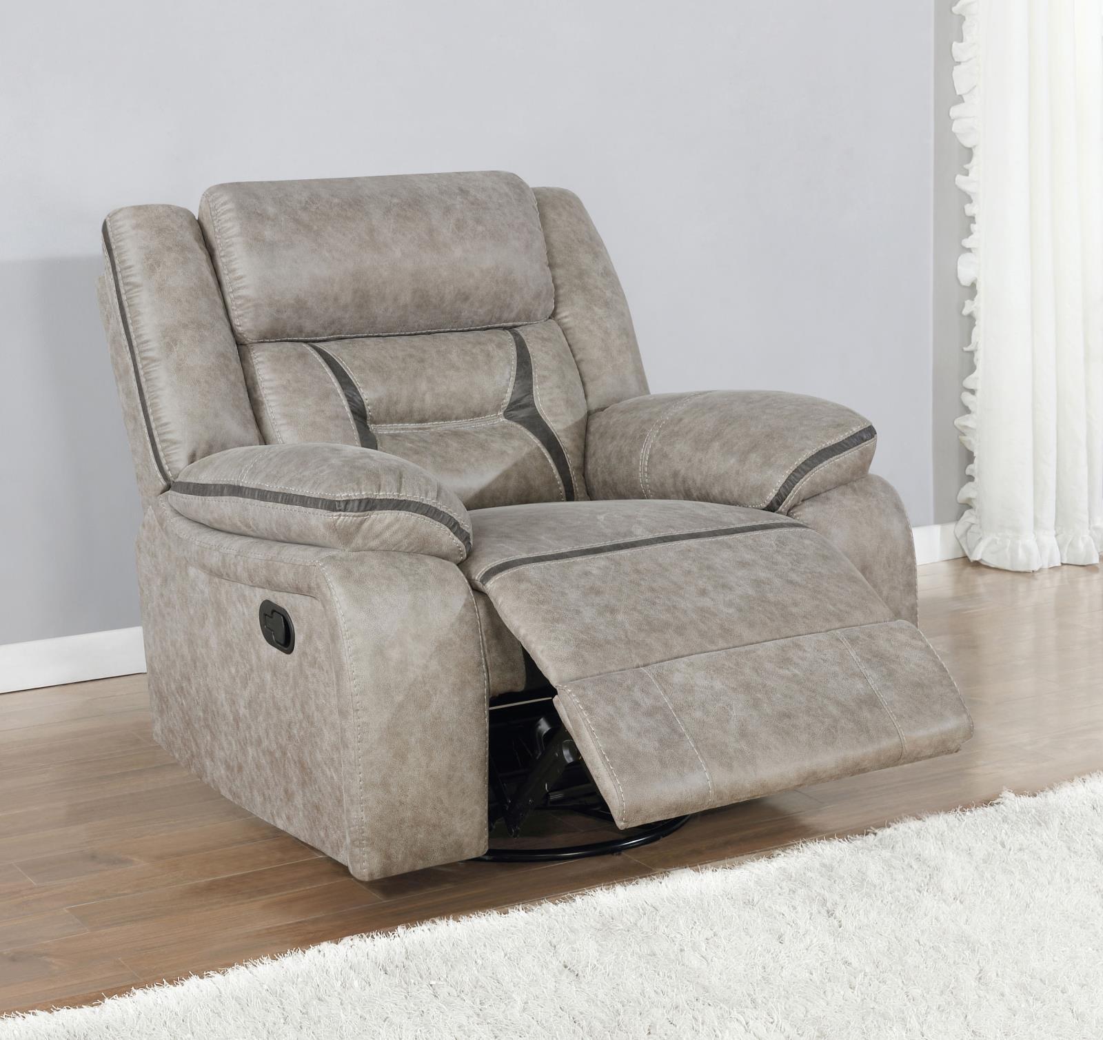 Greer Upholstered Tufted Back Glider Recliner